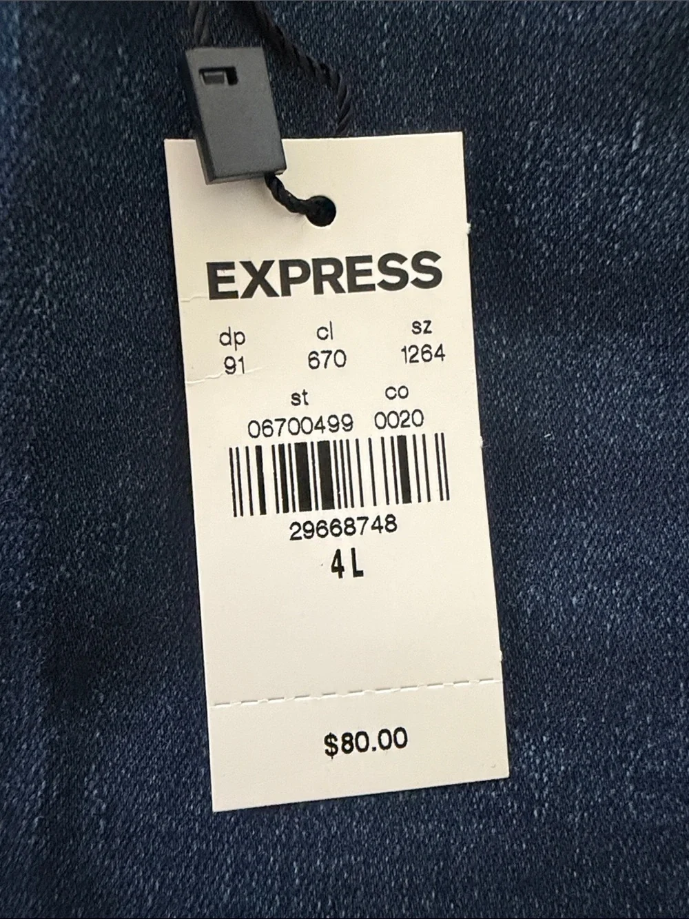 Express Curvy Bootcut Jeans in Deep Navy Blue - Picture 4 of 4